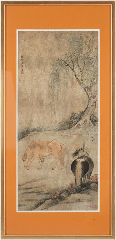 OKÄND KONSTNÄR, gouache, Kina.