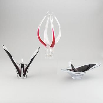 Paul Kedelv, glas, 3 delar, "Coquille", Flygsfors.