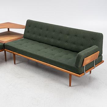 Peter Hvidt & Orla Mølgaard Nielsen, soffgrupp, 3 delar, "Minerva", France & Son, Danmark, 1960-tal.