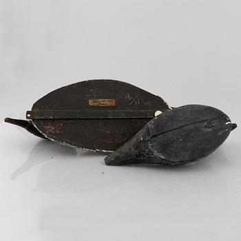 A set of six wooden duck decoys, 20th century.