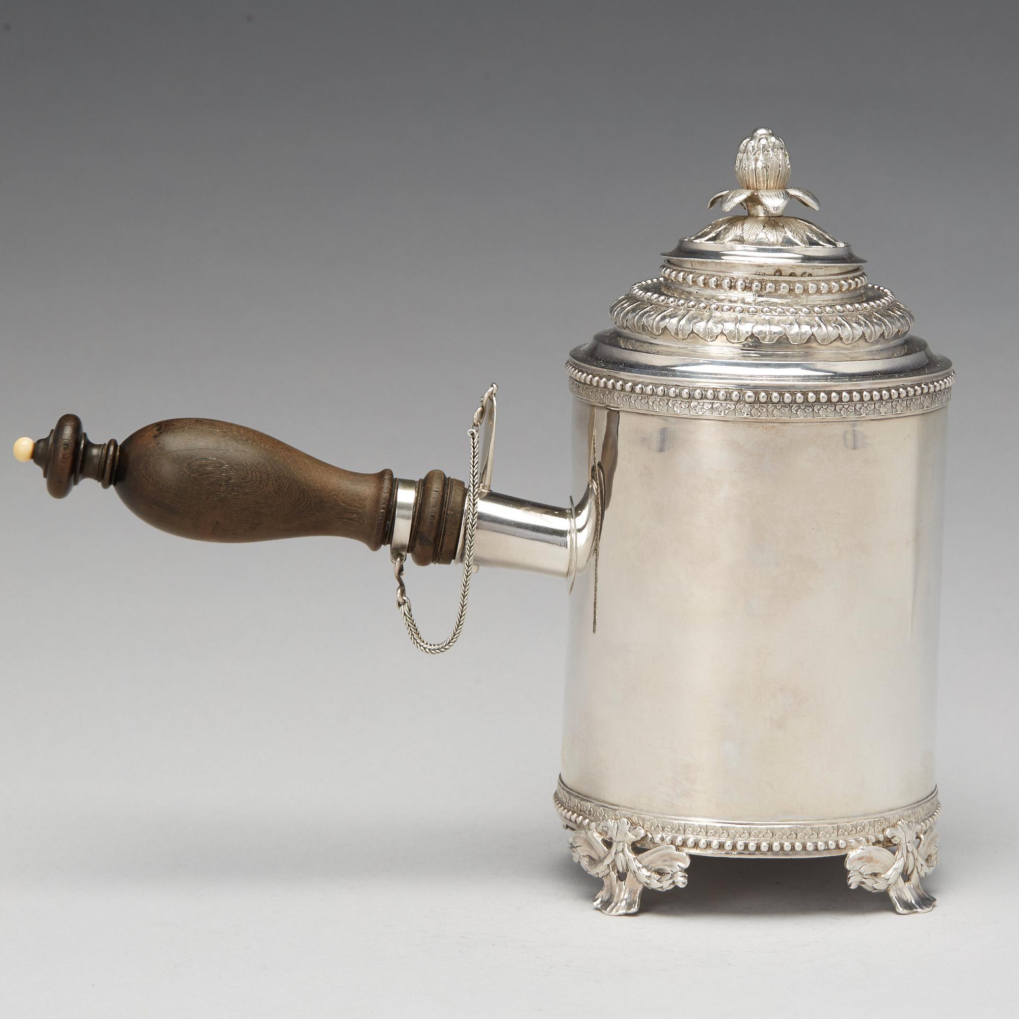Jöns Granbom, kaffekanna, silver, Stockholm 1785. Gustaviansk.