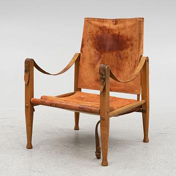 Kaare Klint, a "Safari Chair" armchair, Rud Rasmussen, Denmark, second half of the 20th century.