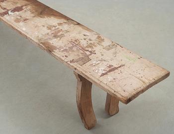 LÅNGBÄNK, allmoge, daterad 1818.