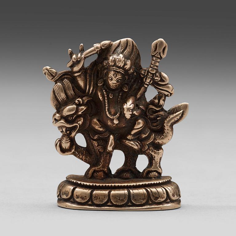 A copper alloy figure of Sita Jambhala, presumably 18th Century.