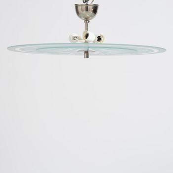 Simon Gate, a ceiling lamp model GD 652, Orrefors, 1930s.