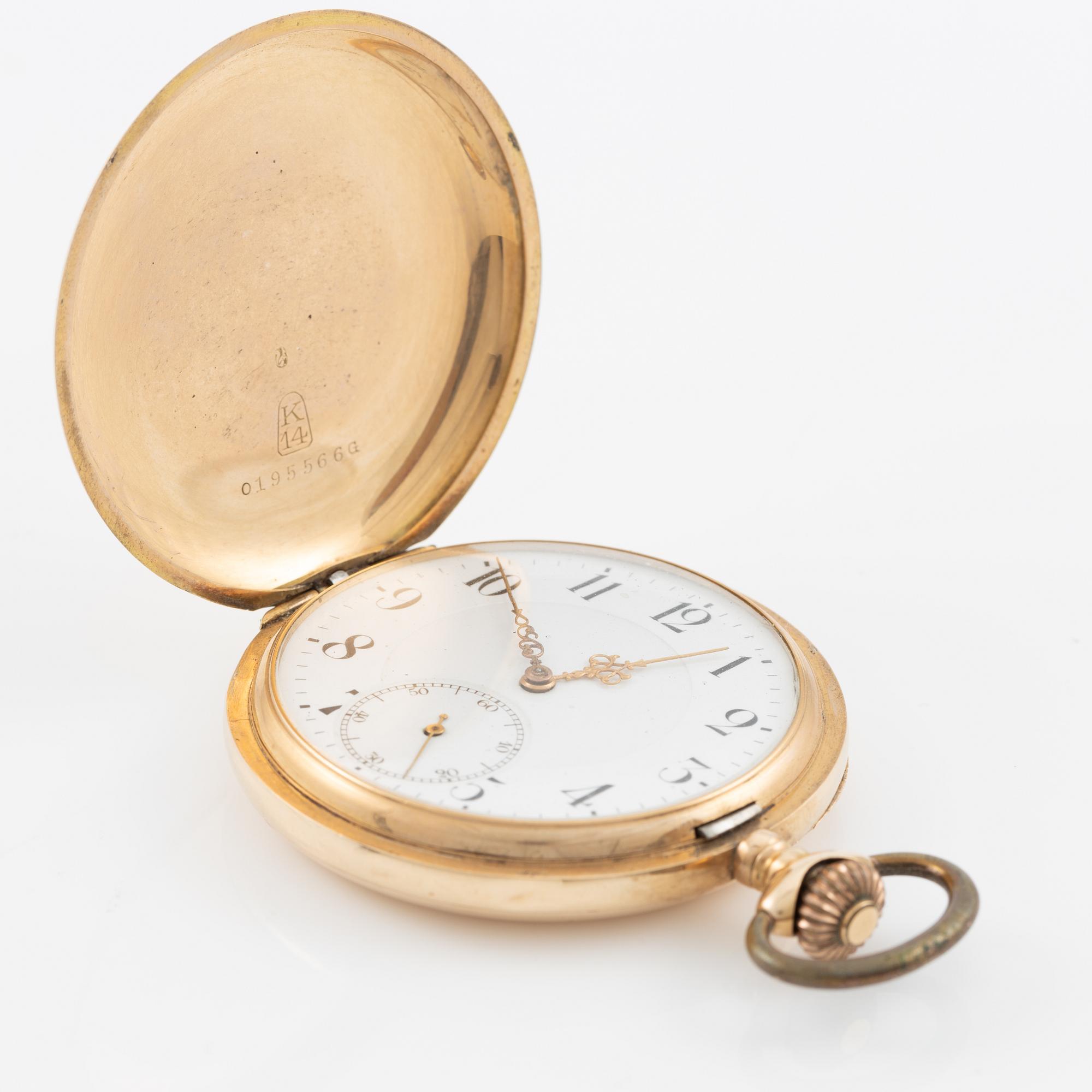 Pocket watch, hunter, 51 mm.