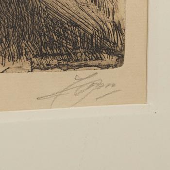 ANDERS ZORN, etching signed.