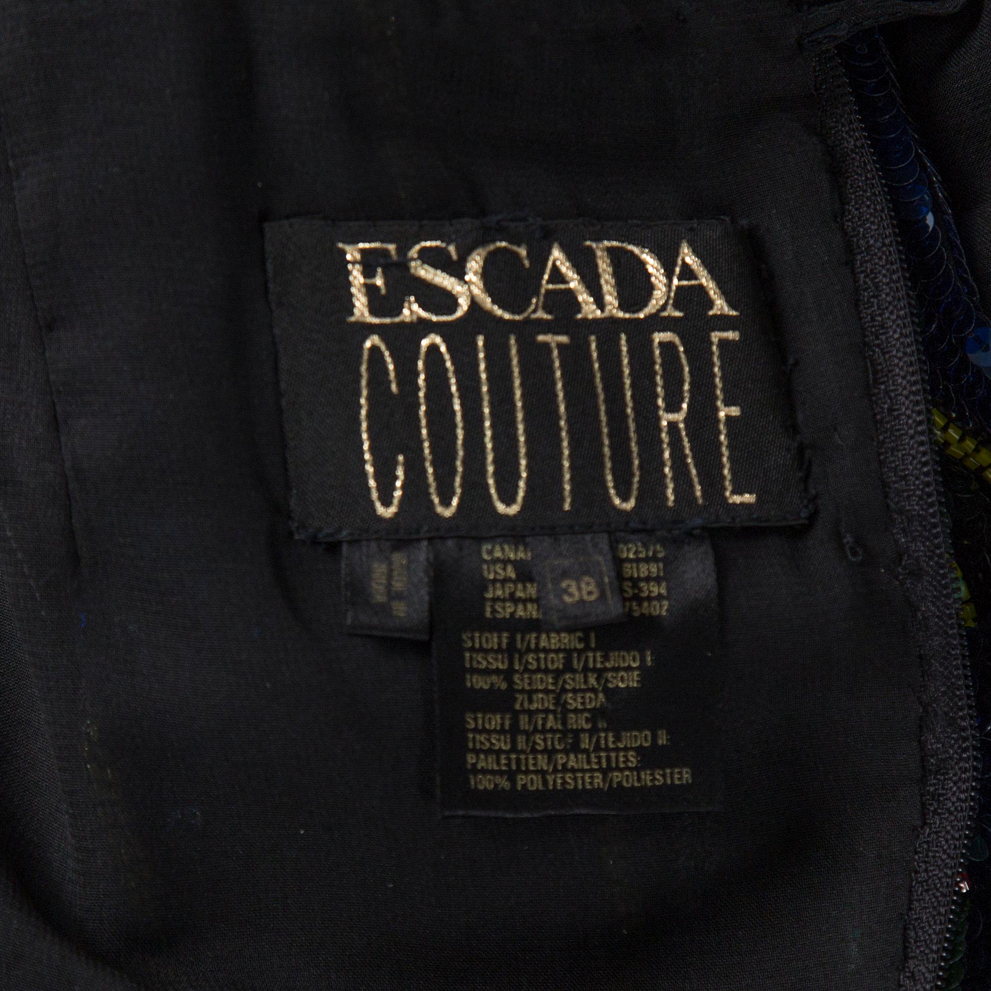 An Escada Couture sequin dress, size 38.