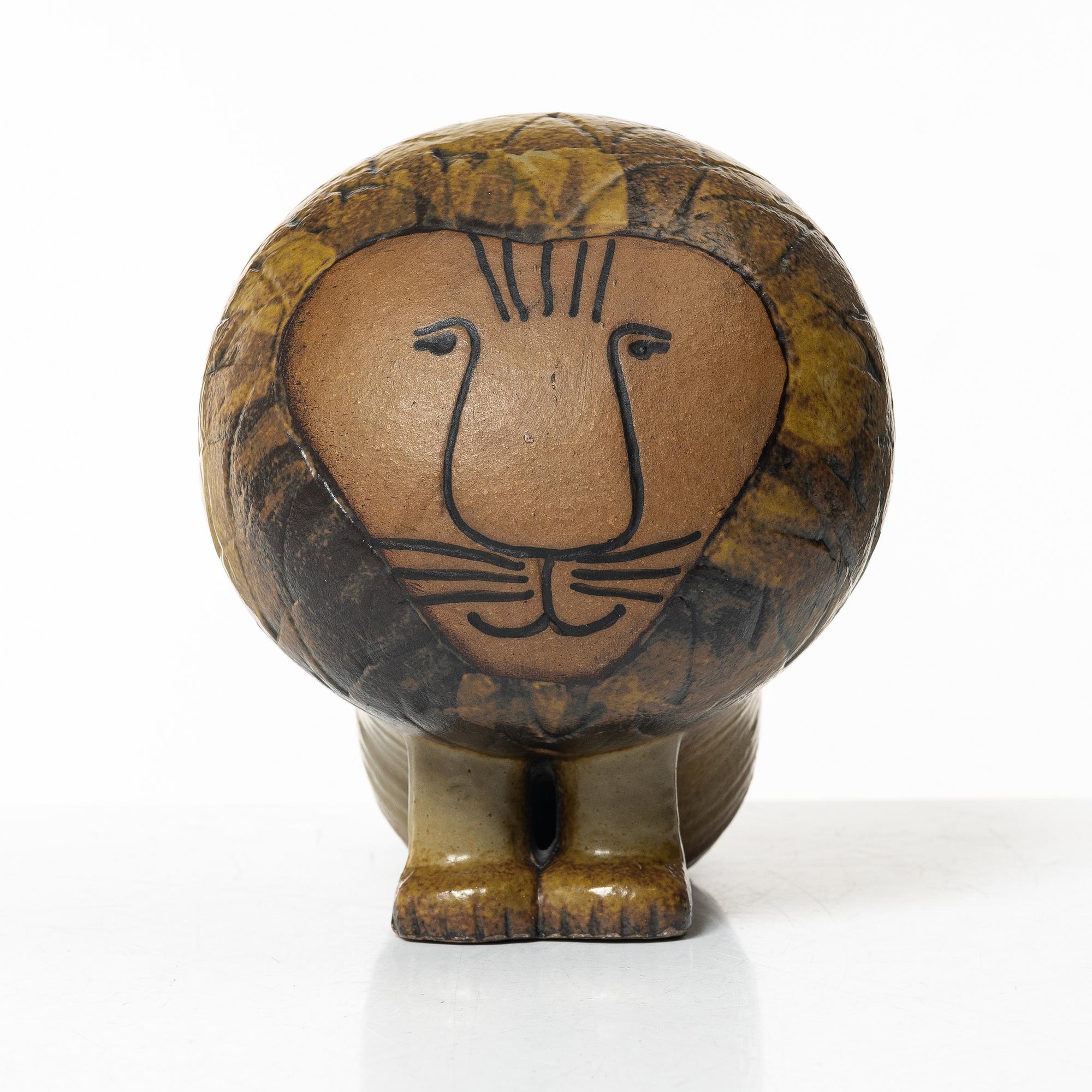 Lisa Larson, a stoneware figurine, 'Lejon Midi', Gustavsberg, Sweden.