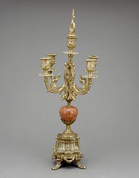 KANDELABER, brons och sten, 1900-talets första hälft.