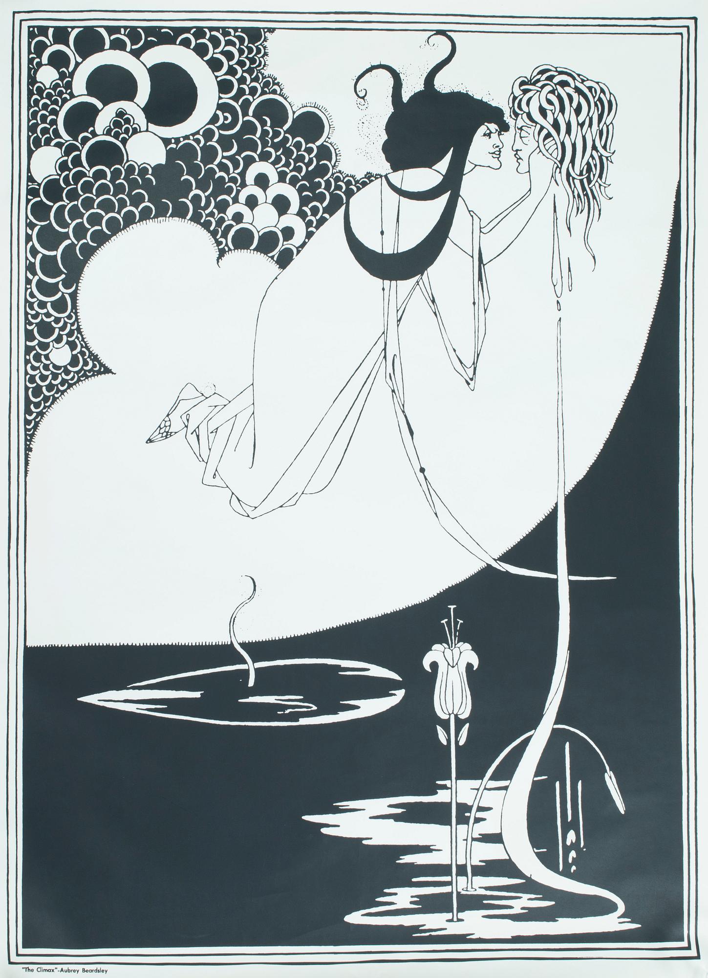 Aubrey Beardsley 1872-1898, jälkeen, silkkipaino, "The Climax".