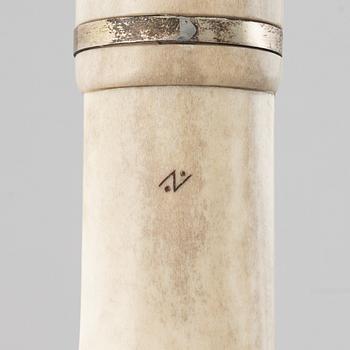A reindeer horn knife.