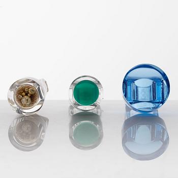 Siv Lagerström, three acrylic rings, 1970s.