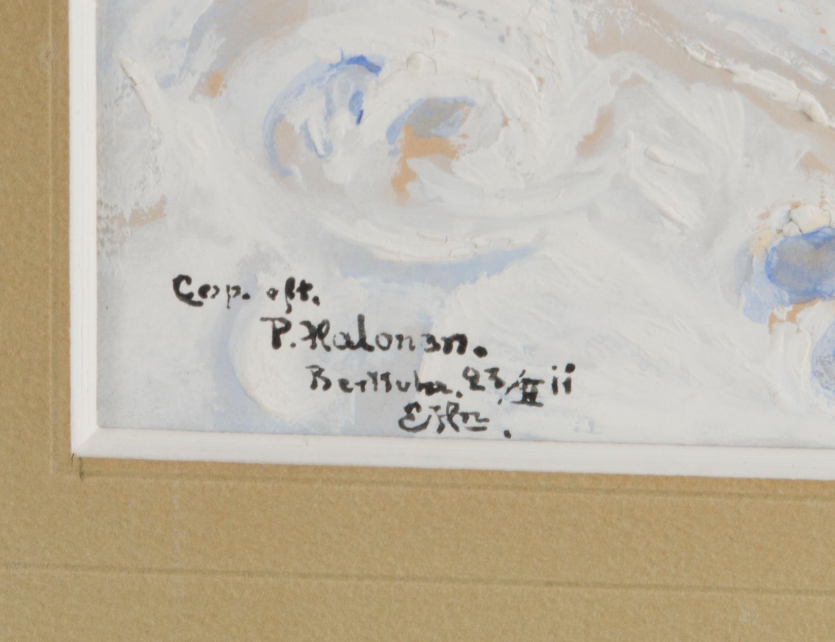 ERNST G. HEDMAN, mixed media, signed copy after Pekka Halonen 23 II -11 Ernst G. Hedman.