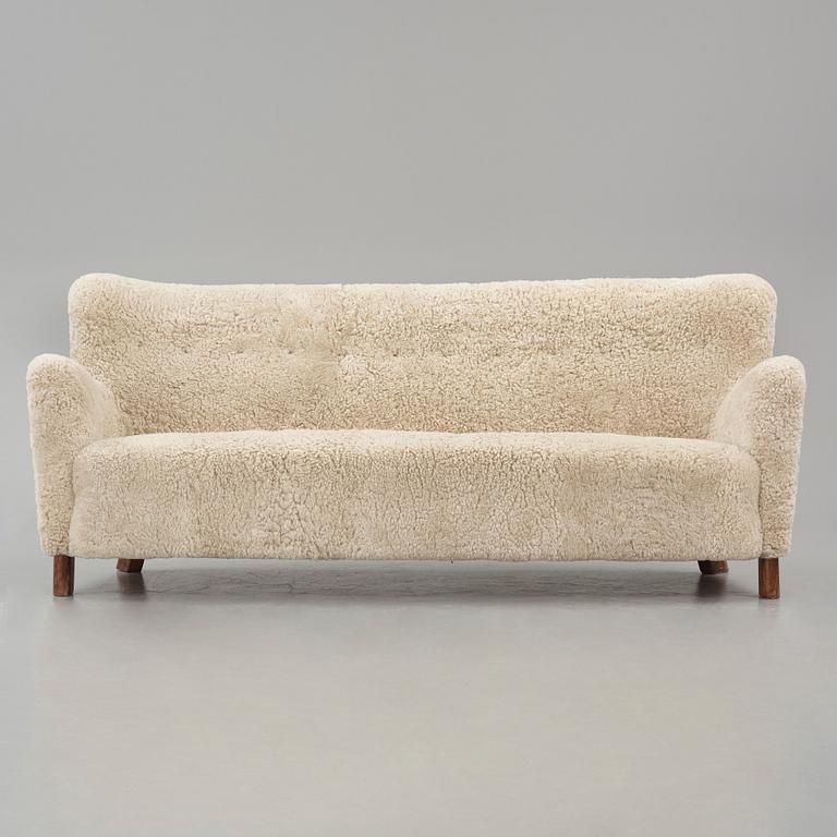 Fritz Hansen, sofa, model "1669", Denmark 1940s.