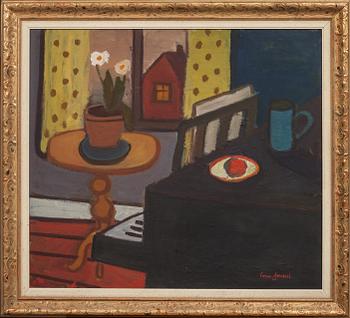 IVAN JORDELL, olja på pannå, signerad.