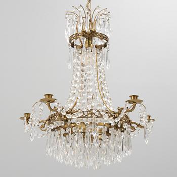 An Empire style chandelier, mid-20th Century.