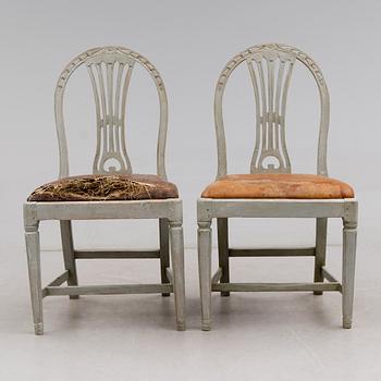 STOLAR, 1 par, gustavianska, omkring år 1800.