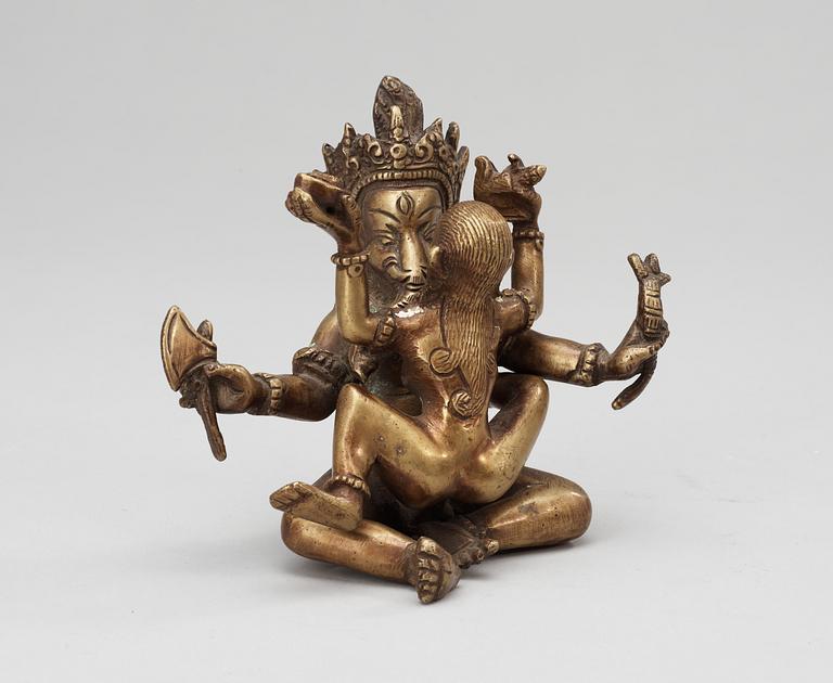 FIGURIN, mässing. Orientalisk, 1900-tal.