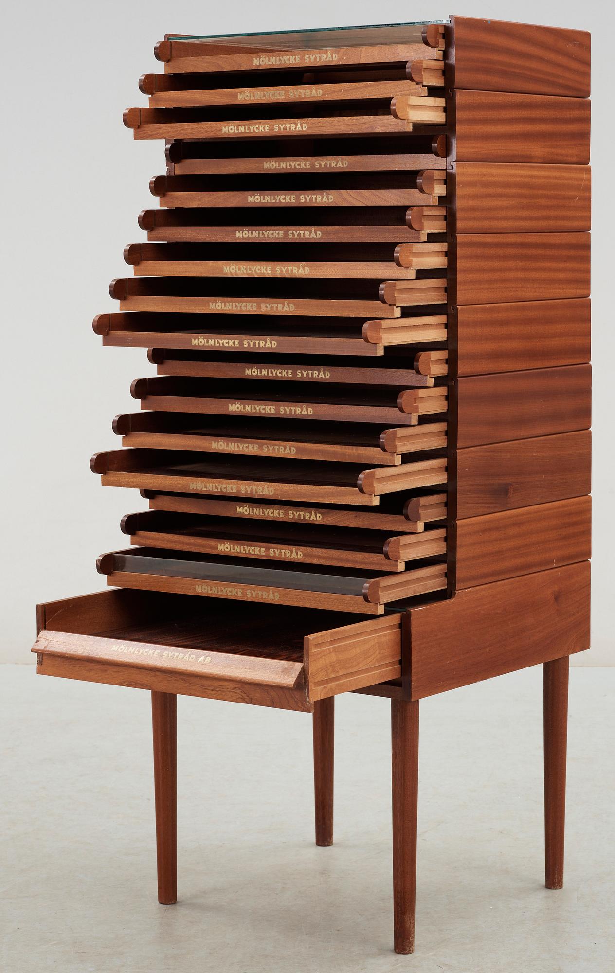 MONTER FÖR TRÅDRULLAR. "Mölnlycke Sytråd",  1900-talets mitt.