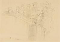 Henri de Toulouse-Lautrec, "Procés Arton (premiere planche)".