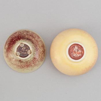 Sven Wejsfelt, vaser, 4 st och skålar, 2 st, Gustavsbergs studio.