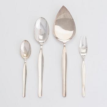 Tapio Wirkkala, a 19-piece of 'Tapio' silver cutlery set, Kultakeskus, Hämeenlinna 1970s.