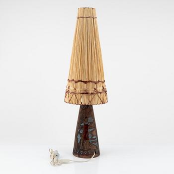 Marian Zawadzki, an earthenware table lamp, Tilgmans, signed MZ and dated.
