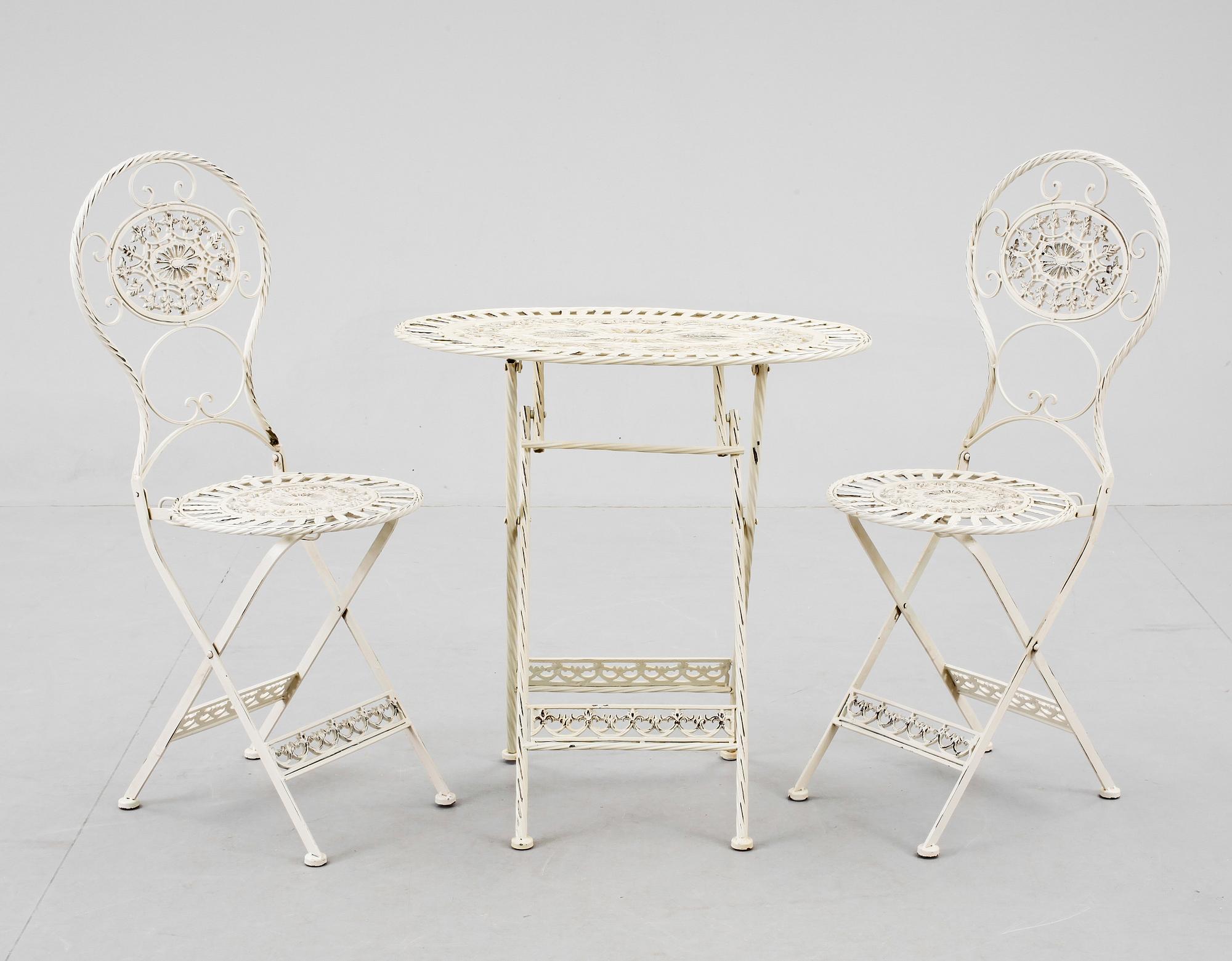 CAFÉMÖBLER, 3 delar, 1900/2000-tal.