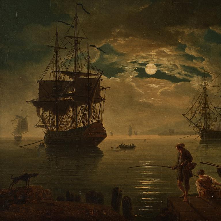 CLAUDE JOSEPH VERNET,  after, oil on panel.