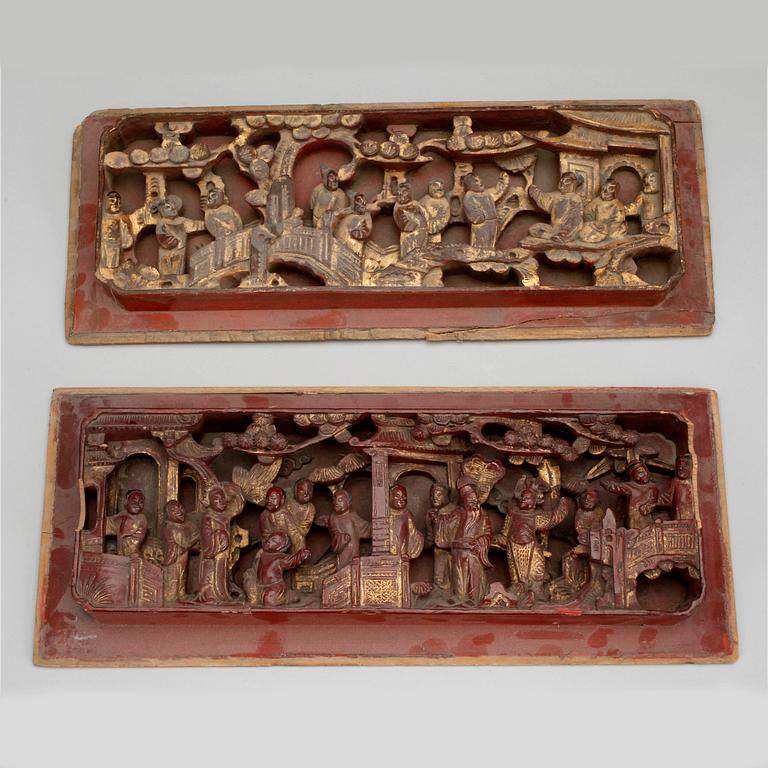 RELIEFER, 2 st. Kina. Modern tillverkning.