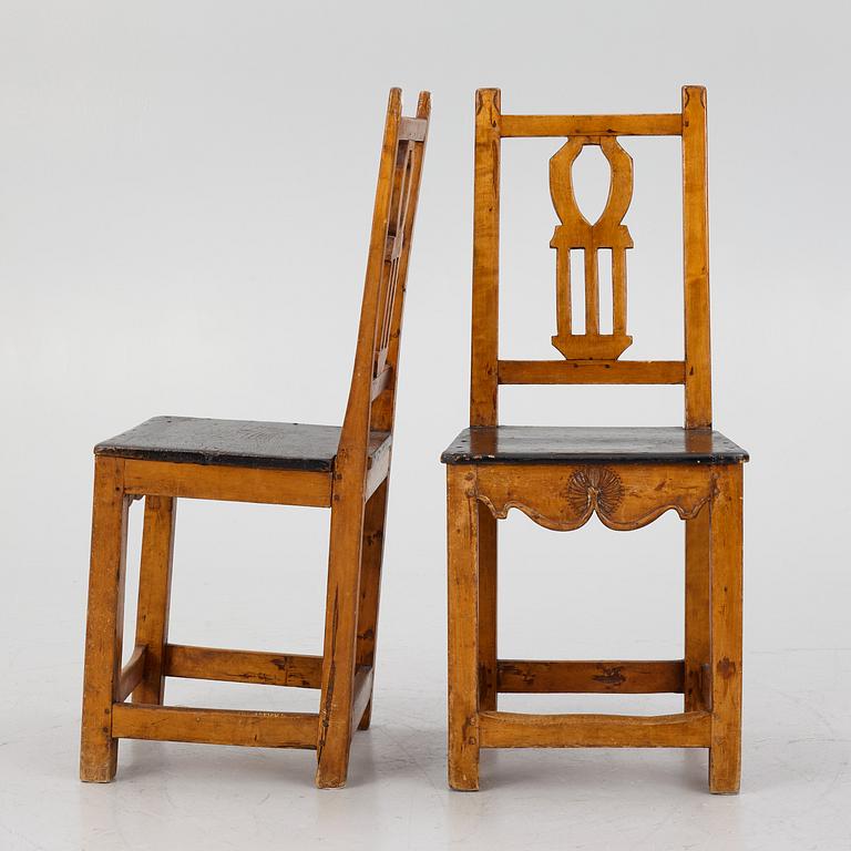 A pair of Swedish 18th/19th century chairs.
