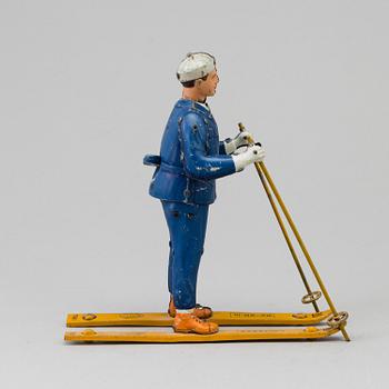 a Lehmann "Ski Rolf" tin toy, Germany 1930-1941.