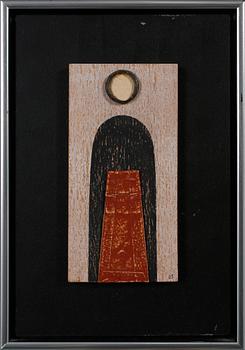 UNO SVENSSON, triptyk, blandteknik, monogramsignerade och daterade 1992 a tergo.