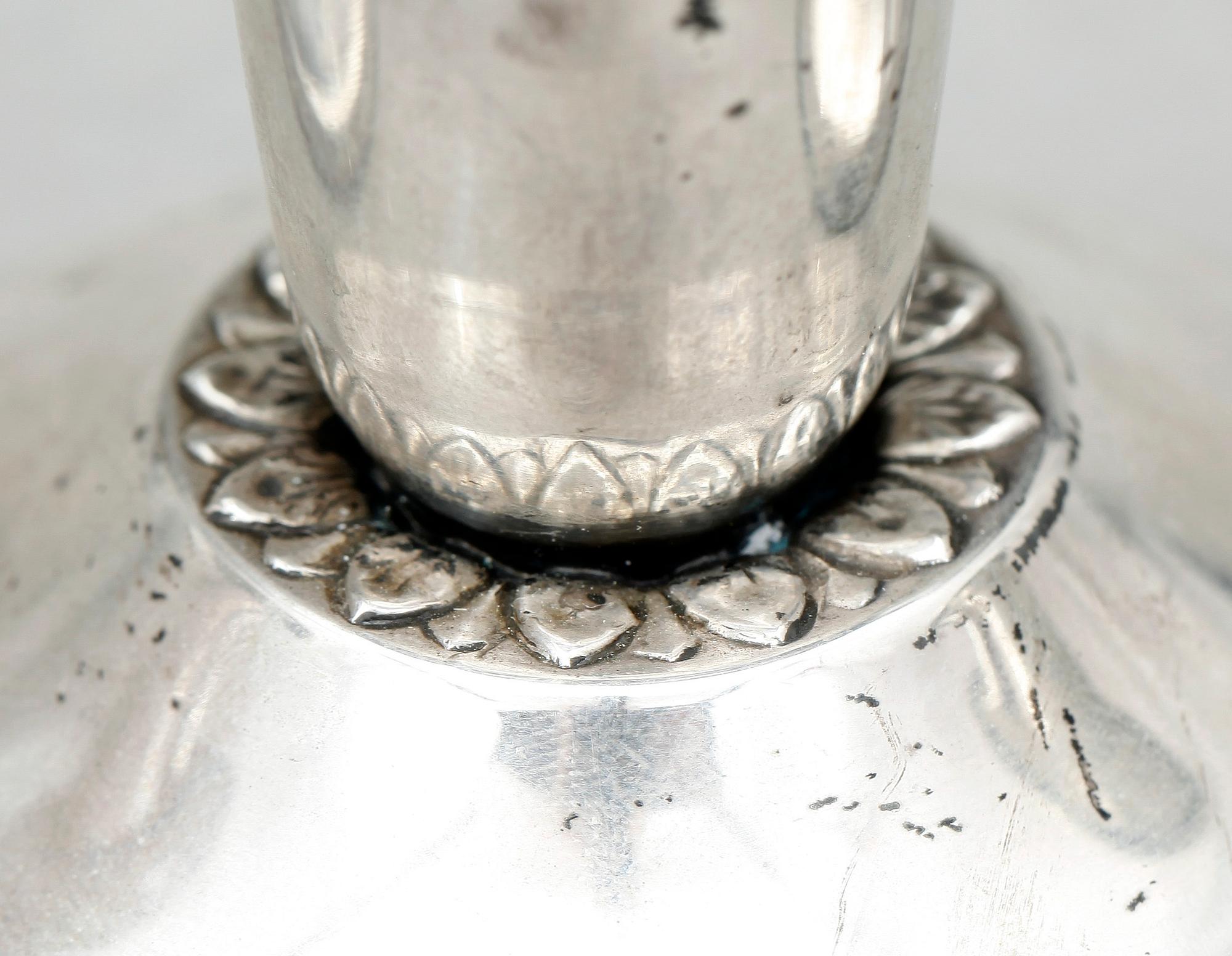 LJUSSTAKAR, 2 par, silver, bland annat K&EC, Göteborg, 1959.