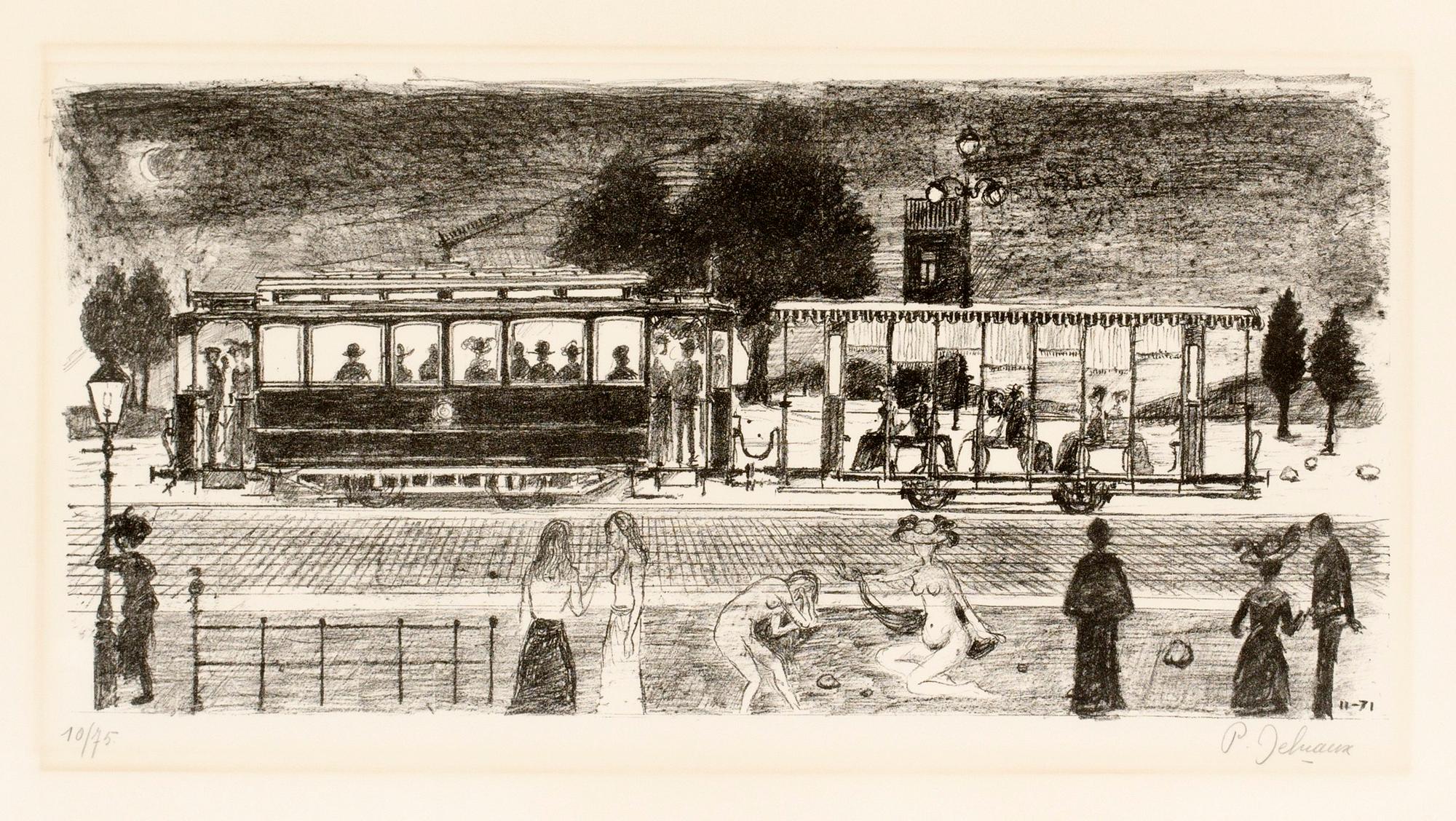 Paul Delvaux, "The tramway".