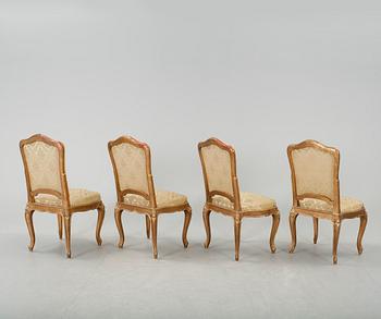 STOLAR, 4 st, Rokokostil, Frankrike, 1800-tal.