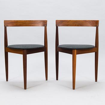 HANS OLSEN, A teak dining table with four chairs, Frem Røjle, Denmark 1950's.