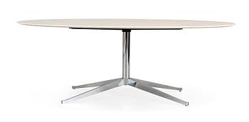 142. Florence Knoll, a marble and chromed steel dinner table, Knoll International, model 2481.