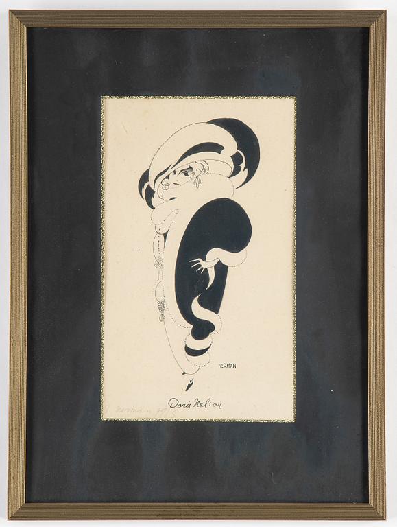 Einar Nerman, ink, signed and dated 1913.