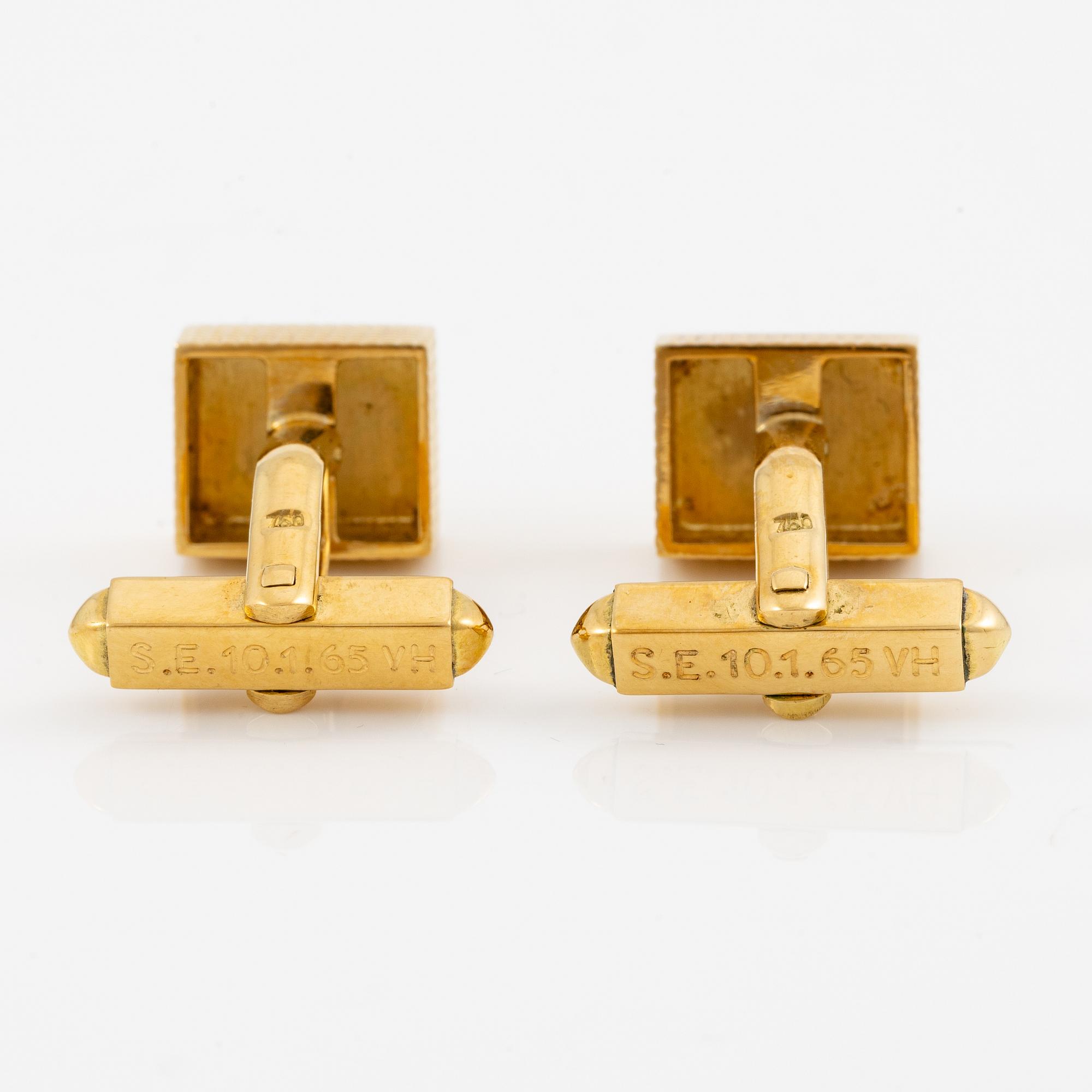 A pair of cufflinks 18K gold, Gübelin.
