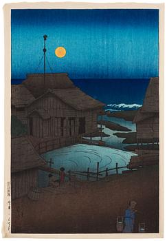 629. KAWASE HASUI (1883-1957), färgträsnitt. Japan, "Souvenirs of Travel I".