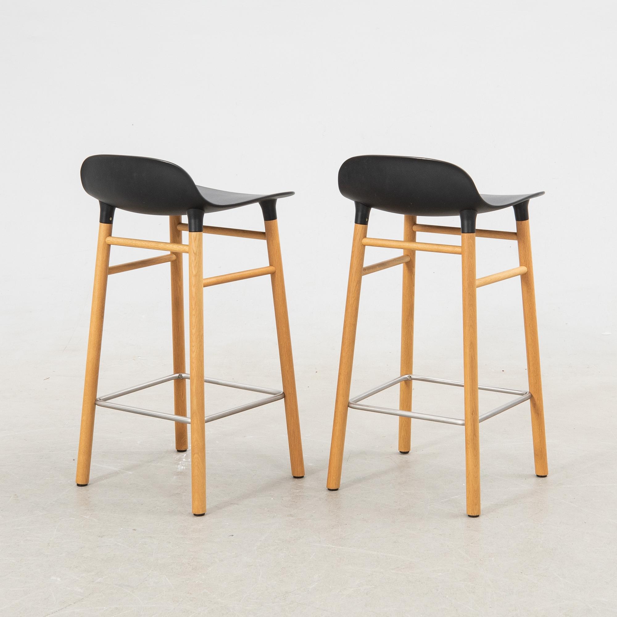 Simon Legald, bar stools a pair, Normann Copenhagen contemporary.