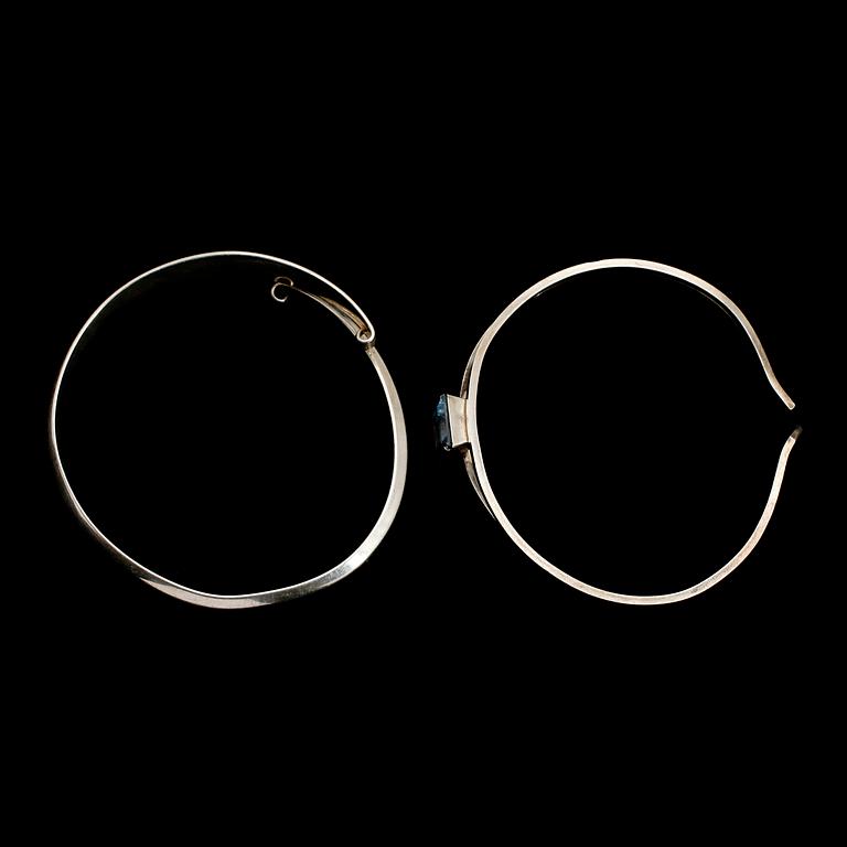 ARMBAND, 2 st, silver, bla David Andersen, Norge.