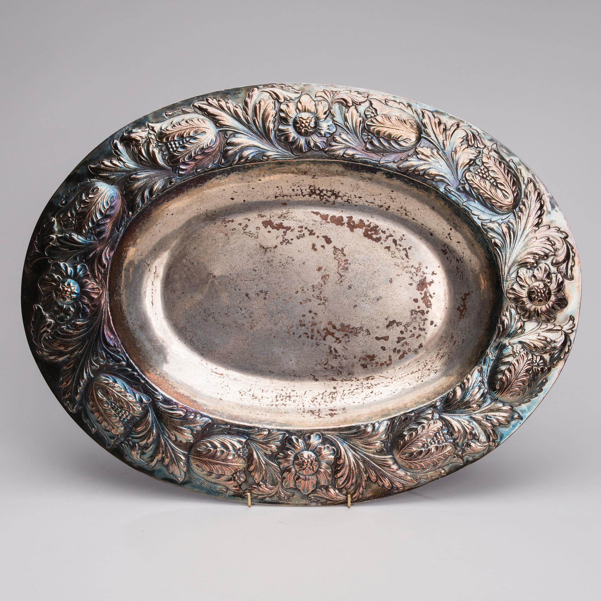 SKÅLFAT, försilvrad koppar, The Duchess of Sutherland’s Cripples Guild of Handicrafts, England 1907-1922.