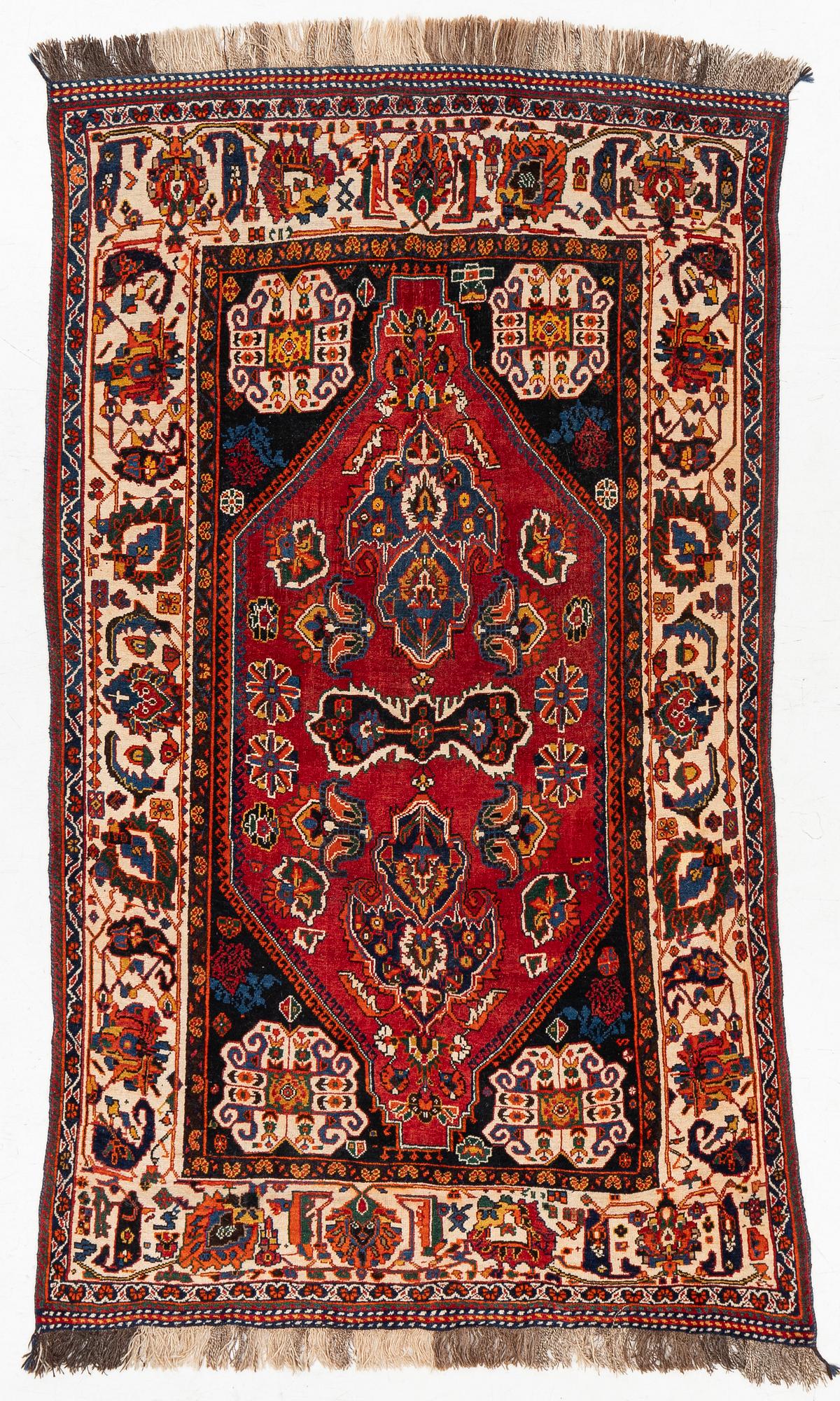 An antique Kashkuli Qashqai rug, South Persia, c. 249 x 150 cm. .