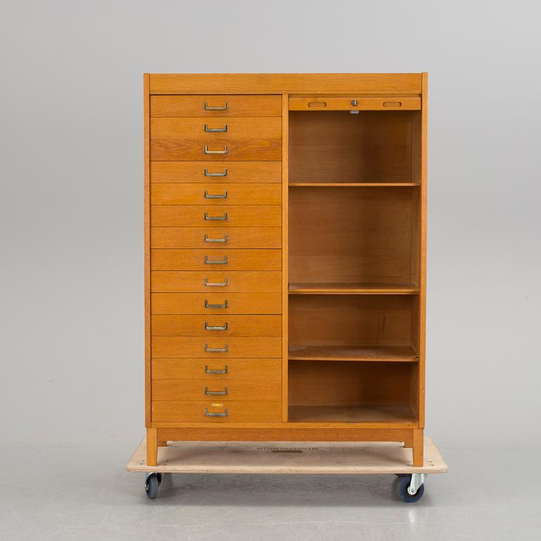 A mid 20th century teak filing cabinet, Åtvidaberg.