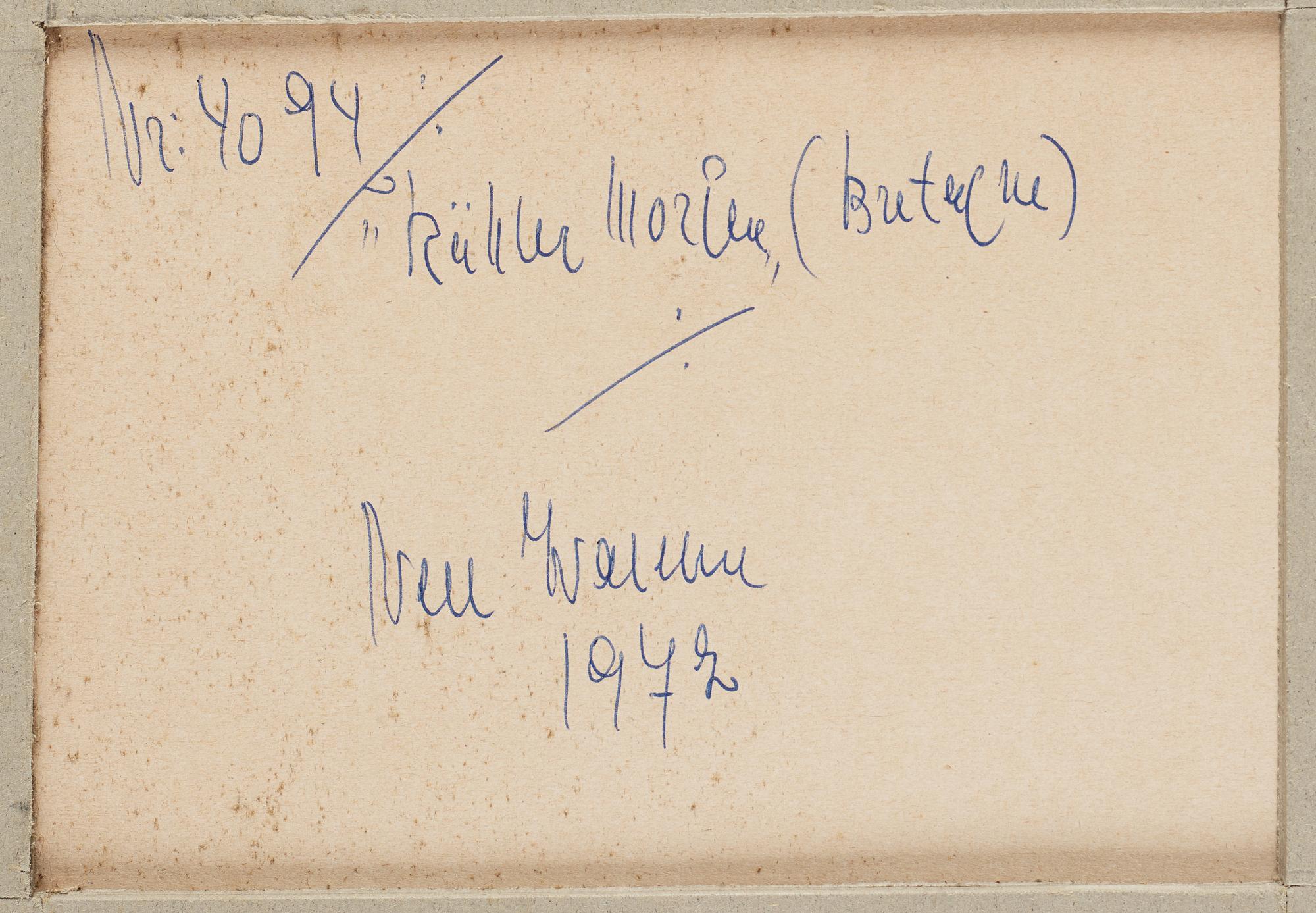 Nell Walden, mixed media on paper, signed and dated -72.