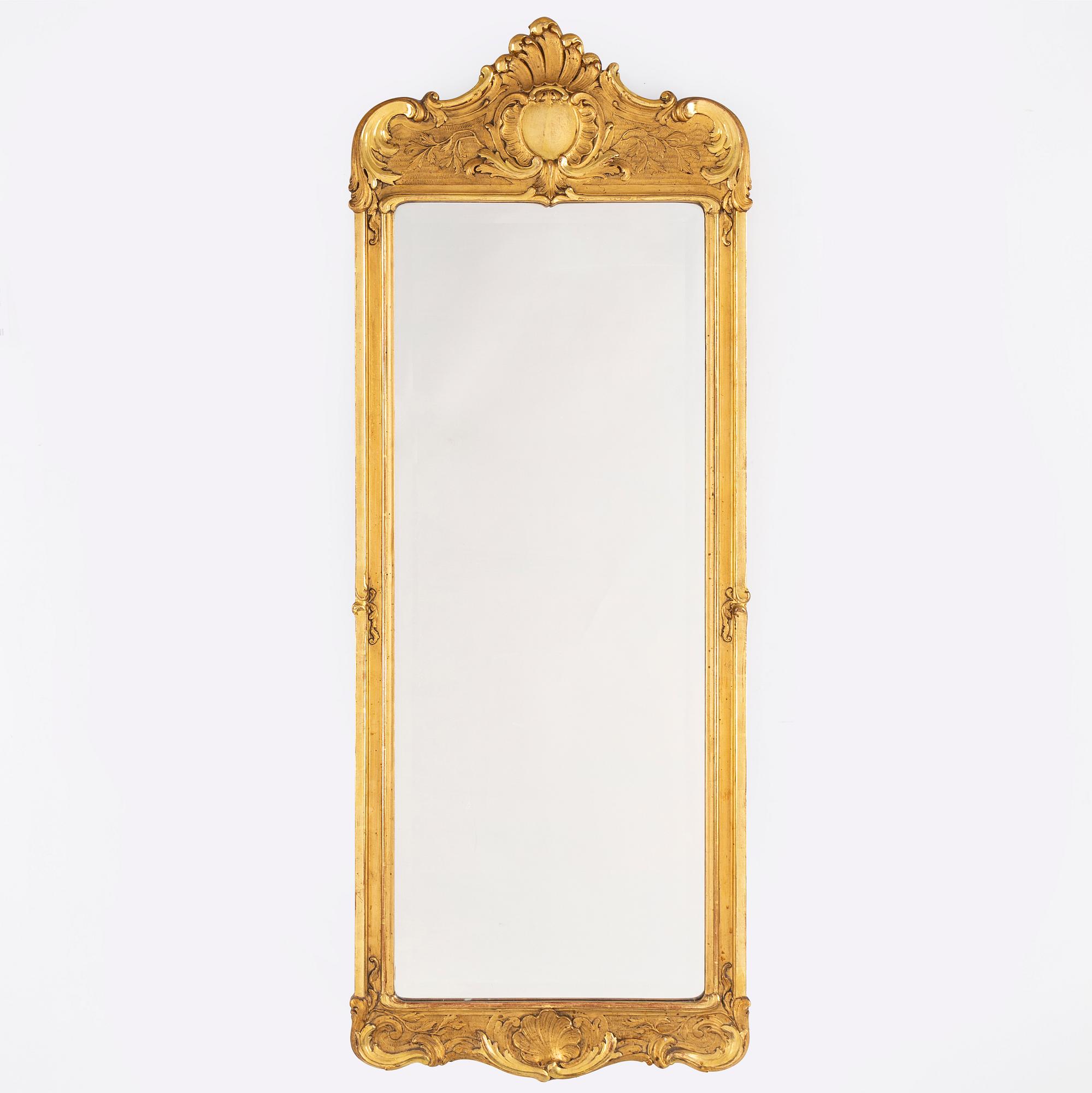 SPEGEL OCH KONSOLBORD, rokokostil, 1900-tal.