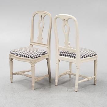 A set of eight Gustavian style 'Hallunda' chairs from Ikea, 1990s.